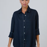 Enveloppe Boyfriend Plain Linen Shirt