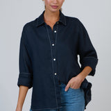 Enveloppe Boyfriend Plain Linen Shirt