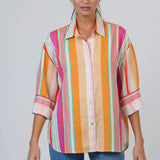 Enveloppe Boyfriend Striped Linen Shirt