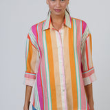 Enveloppe Boyfriend Striped Linen Shirt