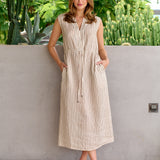 Naturals by Olive et Julie Drawstring Stripe Dress