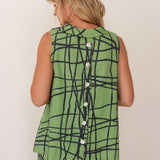 SEE SAW Linen Cowl Neck Top