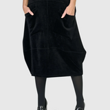 Alembika Licorice Velvet Skirt