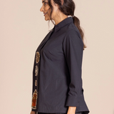Megan Salmon Coins Trapeze Shirt