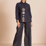 Megan Salmon Coins Trapeze Shirt