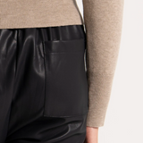 Lounge The Label Faux Leather Drawstring Sport Luxe Pant