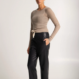 Lounge The Label Faux Leather Drawstring Sport Luxe Pant