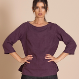 Megan Salmon Lulu Pleat Tee Top