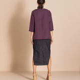 Megan Salmon Lulu Pleat Tee Top