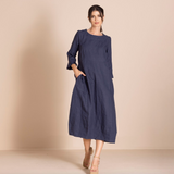 Megan Salmon Lulu Pleat Romance Dress