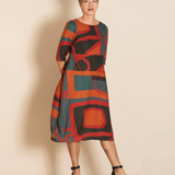 Megan Salmon Linen Romance Dress