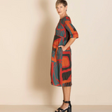 Megan Salmon Linen Romance Dress