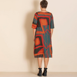 Megan Salmon Linen Romance Dress