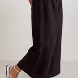 SEE SAW Linen Shirred Waist Pant
