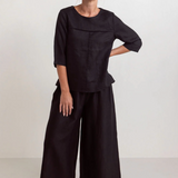 SEE SAW Linen Shirred Waist Pant
