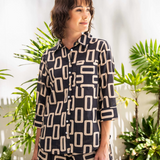 SEE SAW Cotton 3/4 Sleeve Shirt