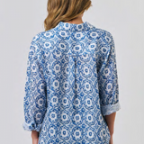 Enveloppe Boyfriend Print Linen Shirt