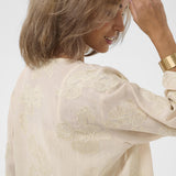 Cream Amelia Short Kimono