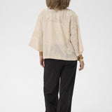 Cream Amelia Short Kimono
