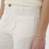 Cream Berta Twill 7/8 Pants
