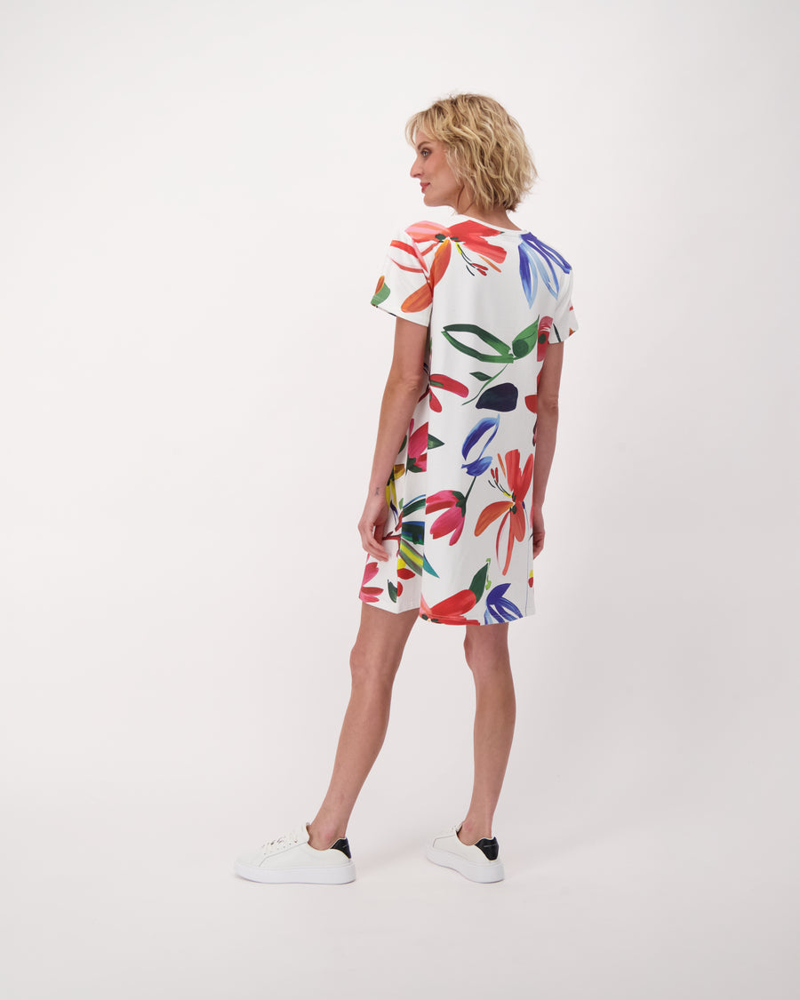 Spanner French Terry Flower Print Dress