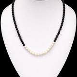 ELFY Black Lava & Freshwater Pearls Necklet/Choker