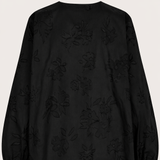 Masai Copenhagen Davy Black Loose Burnout Blouse