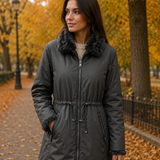 Sabena Zip Front Reversible Fur Jacket