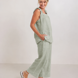 SEE SAW Linen Square Neck Top