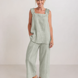 SEE SAW Linen Square Neck Top
