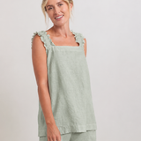 SEE SAW Linen Square Neck Top