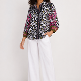 Emily Lovelock Edie Blouse in Black Print
