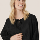 Masai Copenhagen Davy Black Loose Burnout Blouse