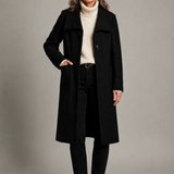 Sabena- Detailed Stitched Fly Front Boucle Coat