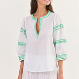 Namastai White Embroidered Top