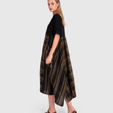 Urban by Alembika Medjdool Maxi Dress, Black/Sepia Plaid