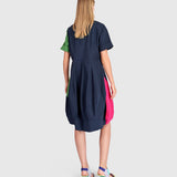 Alembika Barb Cotton Shirtdress, Navy Multi