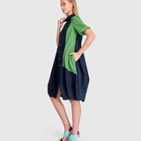 Alembika Barb Cotton Shirtdress, Navy Multi