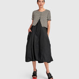 Urban by Alembika Tiebreaker Dress, Stripes