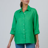 Enveloppe Boyfriend Plain Linen Shirt