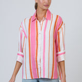 Enveloppe Boyfriend Striped Linen Shirt