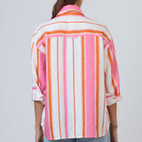 Enveloppe Boyfriend Striped Linen Shirt