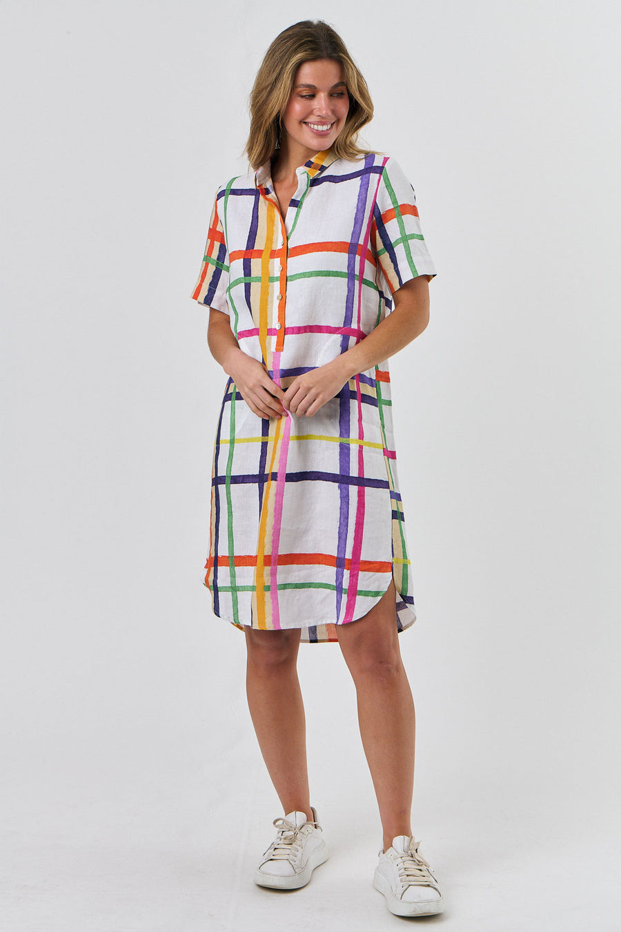 Enveloppe Linen Shirt Dress