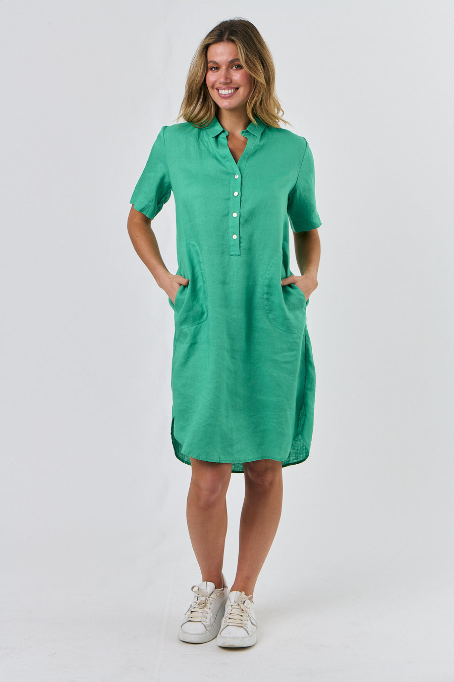 Enveloppe Linen Shirt Dress