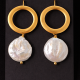 ELFY Gold Ring & Pearl earrings