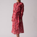Foil Pipe Up Shirt Dress