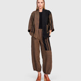 Urban by Alembika Grotto Linen Jacket, Sepia/Black