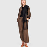 Urban by Alembika Grotto Linen Jacket, Sepia/Black