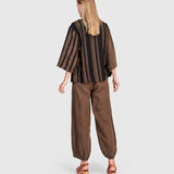 Urban by Alembika Grotto Linen Jacket, Sepia/Black