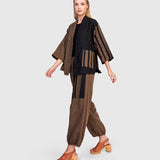 Urban by Alembika Grotto Linen Jacket, Sepia/Black